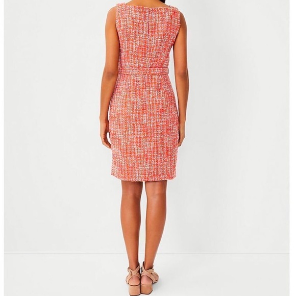 NWT Ann Taylor Orange Tweed Dress - Picture 2 of 6